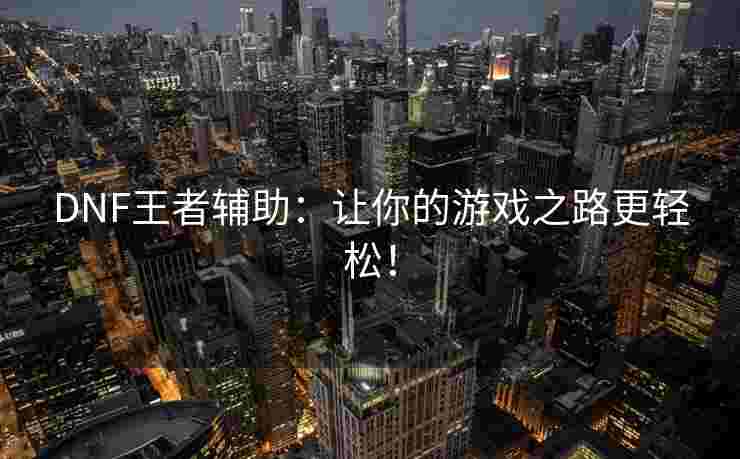 DNF王者辅助:让你的游戏之路更轻松! DNF王者辅助:让你的游戏之路更轻松!