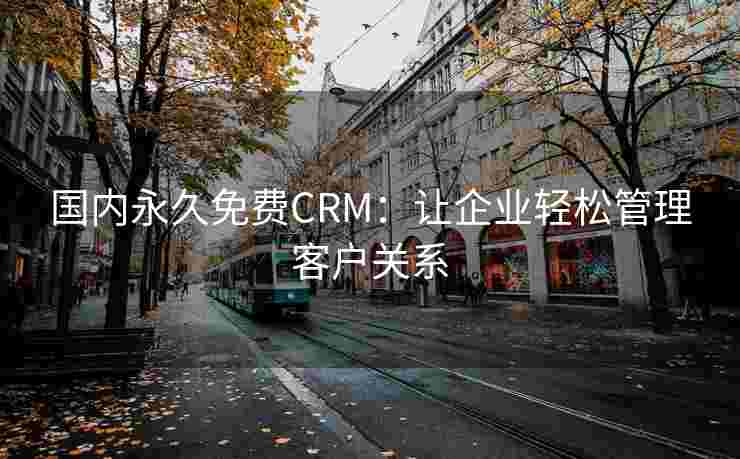 国内永久免费CRM：让企业轻松管理客户关系